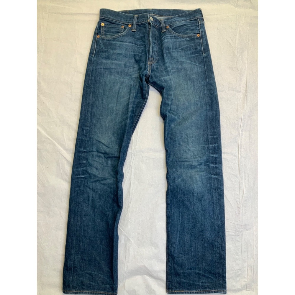 Levi's 501 Original Fit Jeans Medium Wash Button Fly Denim Men Size 33x34
